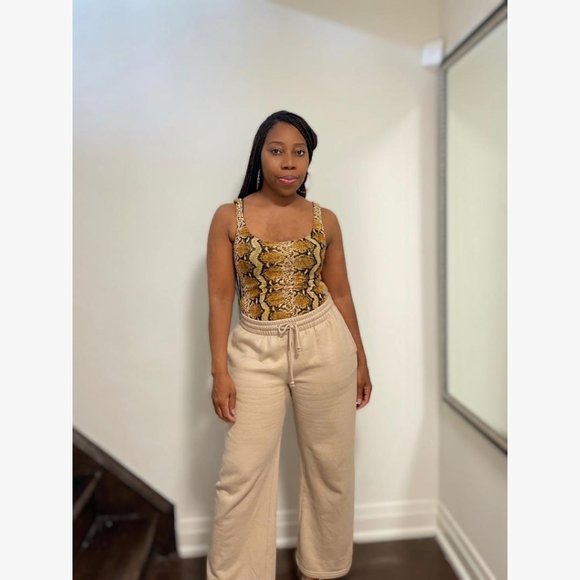 (NWT) Snake Print Mesh Bodysuit - Picture 2 of 5